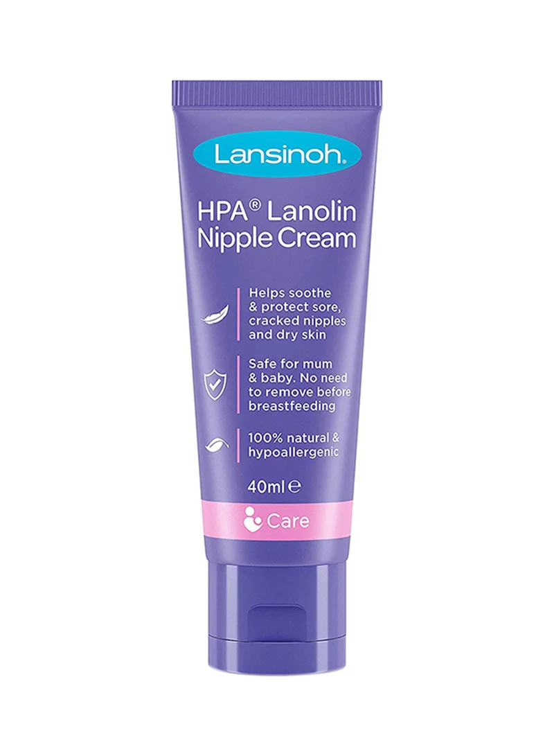 Lansinoh HPA Lanolin Nipple Cream 40ml For Cracked, Dry and Sore Nipples, Breast Feeding Moms, 100% Natural, Soothing, Tasteless & Odourless, Clinically Tested, Safe For Baby, Maternity Essentials