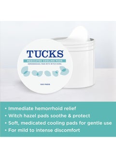 Tucks Medicated Cooling 100 Pads Packaging May Vary  - Image 4