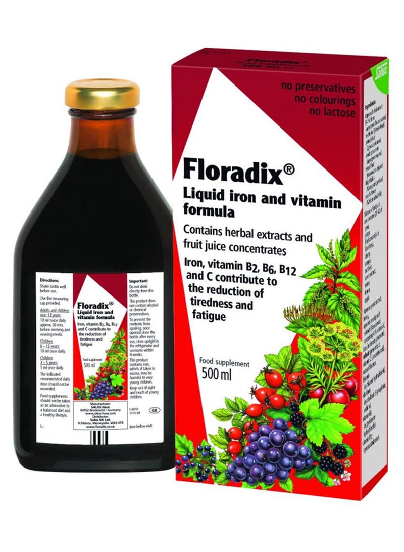 فلورا تركيبة سائلة من مكملات الحديد والأعشاب من فلوراديكس 500 مل قد تختلف العبوة - Image 2