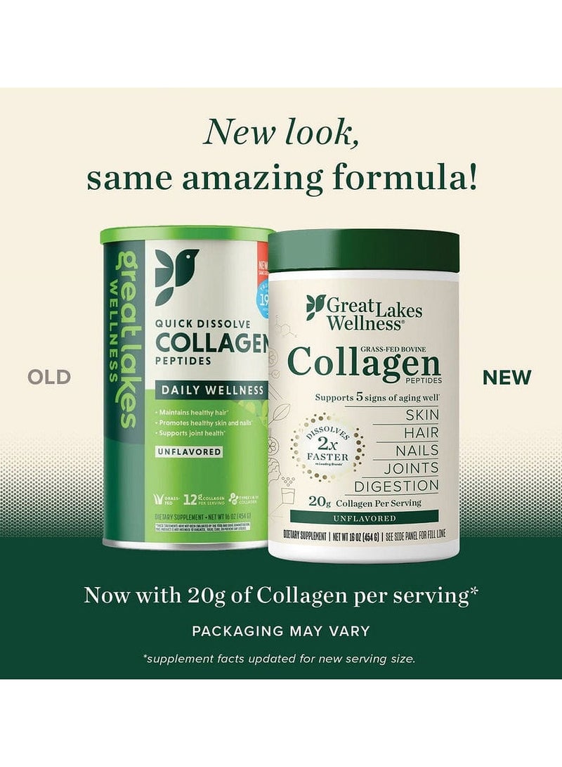 Great Lakes Gelatin Co. - Unflavoured Collagen Hydrolysate 16 oz Packaging may vary - Image 1