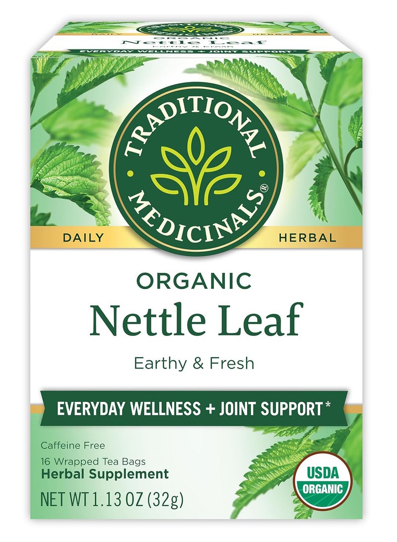 Traditional Medicinals Pack Of 16 Organic Nettle Leaf Herbal Tea Bag  - Image 1