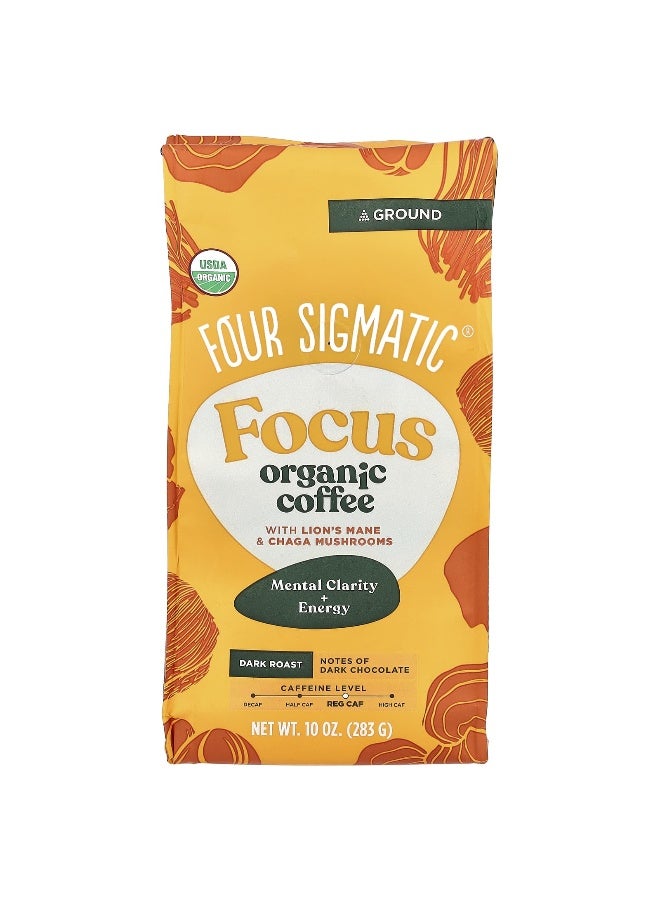 Four Sigmatic Focus, Organic Coffee with Lion's Mane & Chaga Mushrooms, Ground, 10 oz 340grams - Image 1