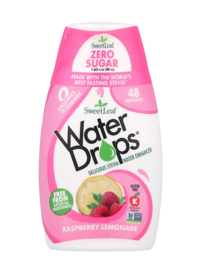 Wisdom natural Water Dropsâ®, Delicious Stevia Water Enhancer, Raspberry Lemonade, 1.62 Fl Oz 48ml  - Image 1