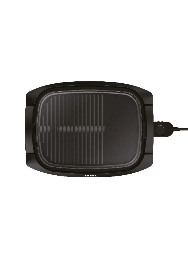 تيفال شواية بلانشا الكهربائية بدون دخان مع غطاء، بلاستيك/فولاذ، طهي صحي بقدرة 2000 وات CB6A0827 أسود/شفاف 2000 W CB6A0827 أسود/شفاف - Image 4