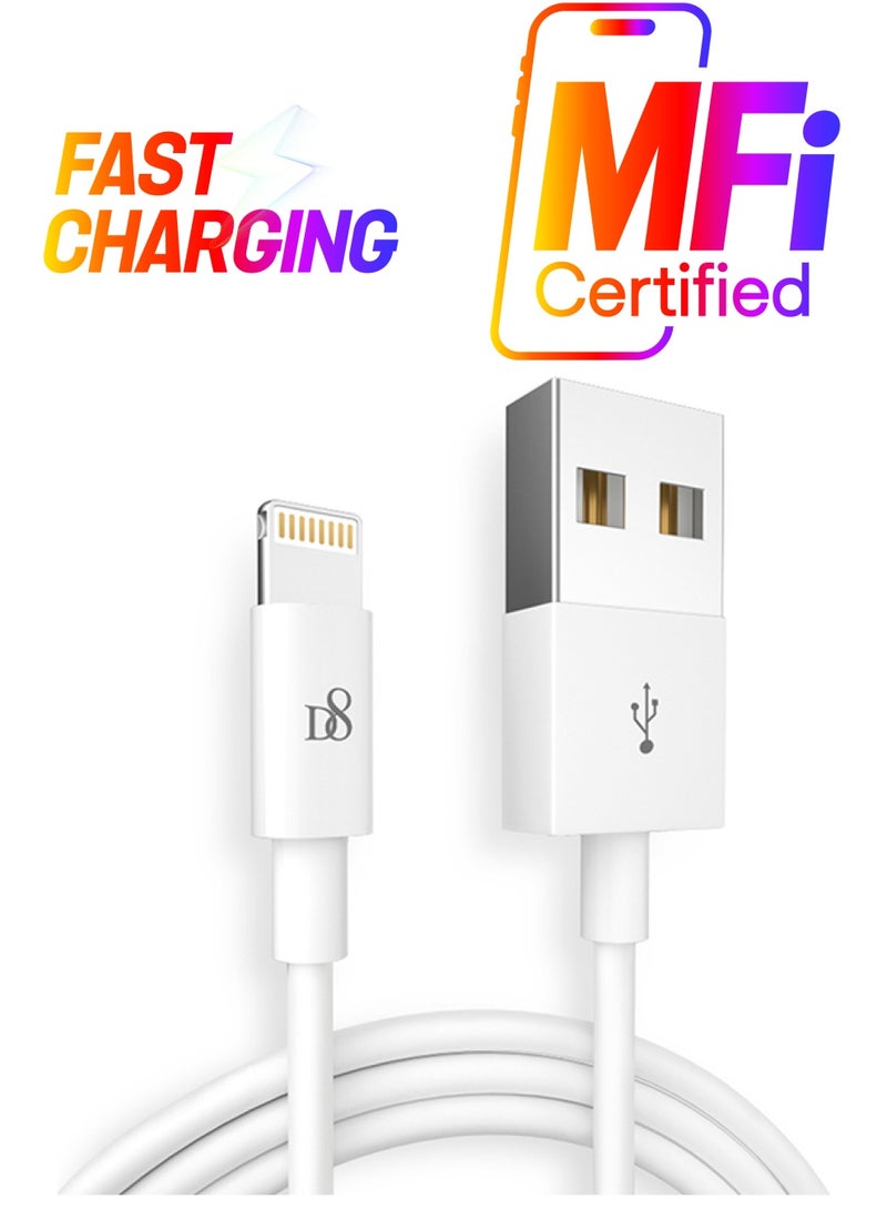 PVC Braided Micro USB Fast Charging Data Cable For Apple iPhone White - Image 1