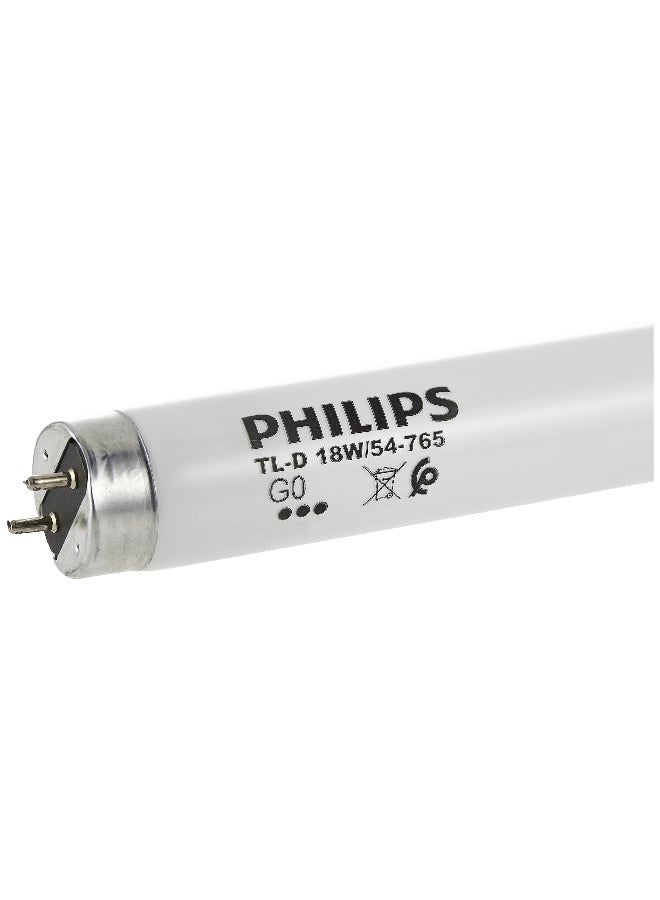Philips - 2Ft Tube Light-D 18W G13 Medium Bi-Pin Fluorescent Cool Daylight 1 Year Warranty Pack May Vary White 25cm - Image 1
