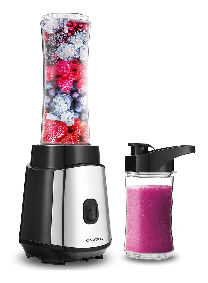 KENWOOD Personal Blender 350W Smoothie Blender/Smoothie Maker with 570ml & 400ml Tritan Smoothie2Go Bottle and Lid, Ice Crush Function BLM05.A0BK 350 W BLM05.A0BK Black/Silver - pnsku/N37375723A/45/_/1740033868/1389fe36-3ff1-4081-8c27-e7c0126d0dfb