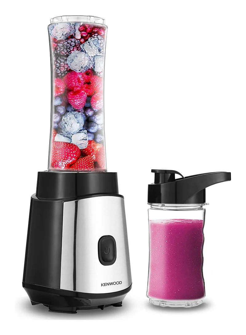 KENWOOD KENWOOD Personal Blender 350W Smoothie Blender/Smoothie Maker with 570ml & 400ml Tritan Smoothie2Go Bottle and Lid, Ice Crush Function BLM05.A0BK