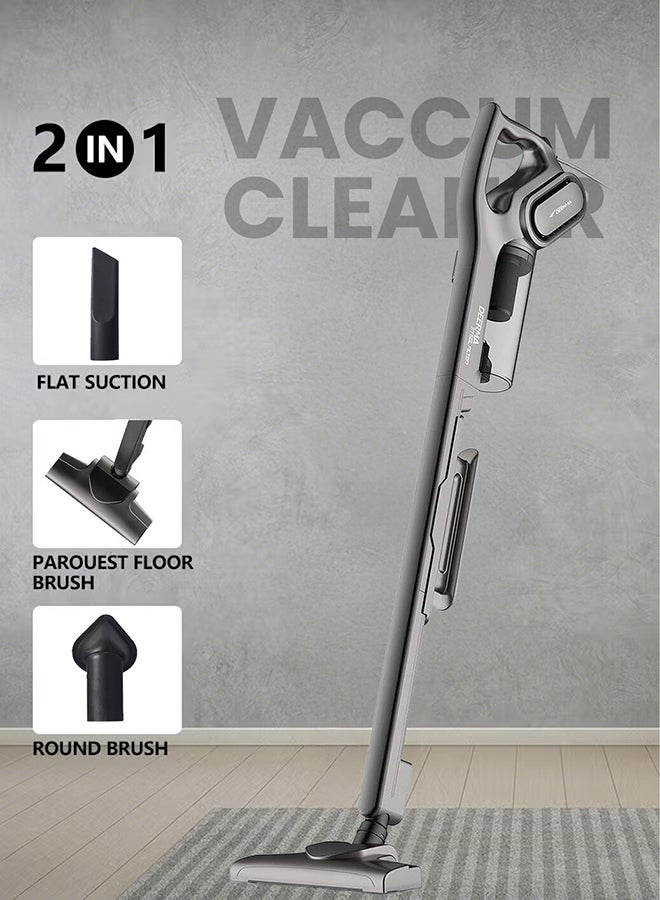 Deerma Handheld and Upright 2-In-1  Vacuum Cleaner with HEPA Filter, Ergonomic Handle, Low Noise For Quite Cleaning 1 L 600 W DEM-DX700S Black - Image 4