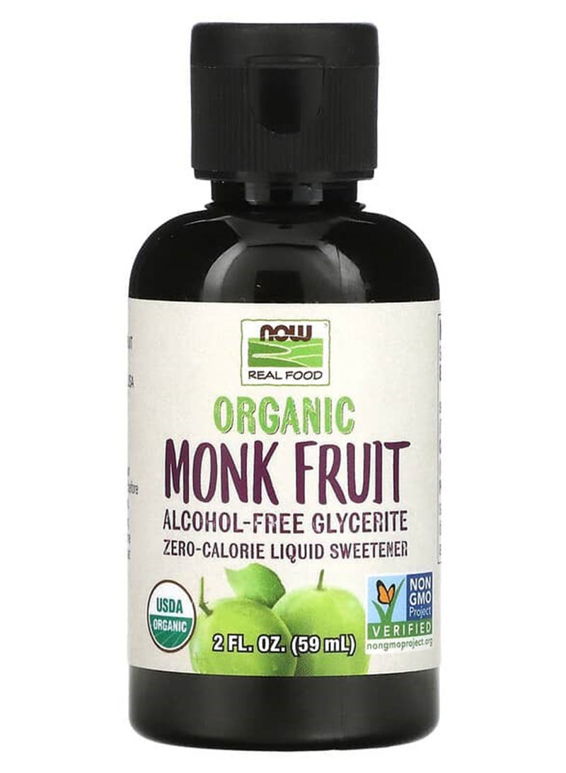 Now Foods Organic Monk Fruit Liquid Sweetener 59ml - Image 1