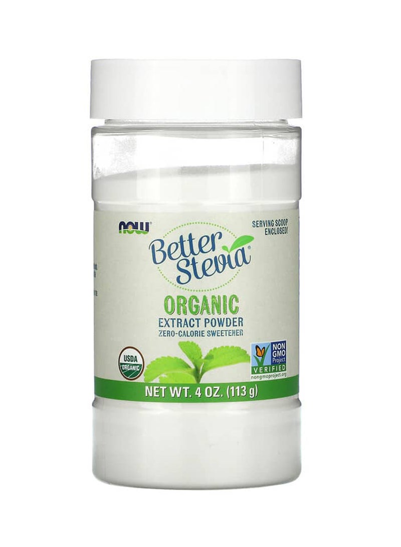 Now Foods - Better Stevia Organic Extract Sweetener 113grams - Image 1