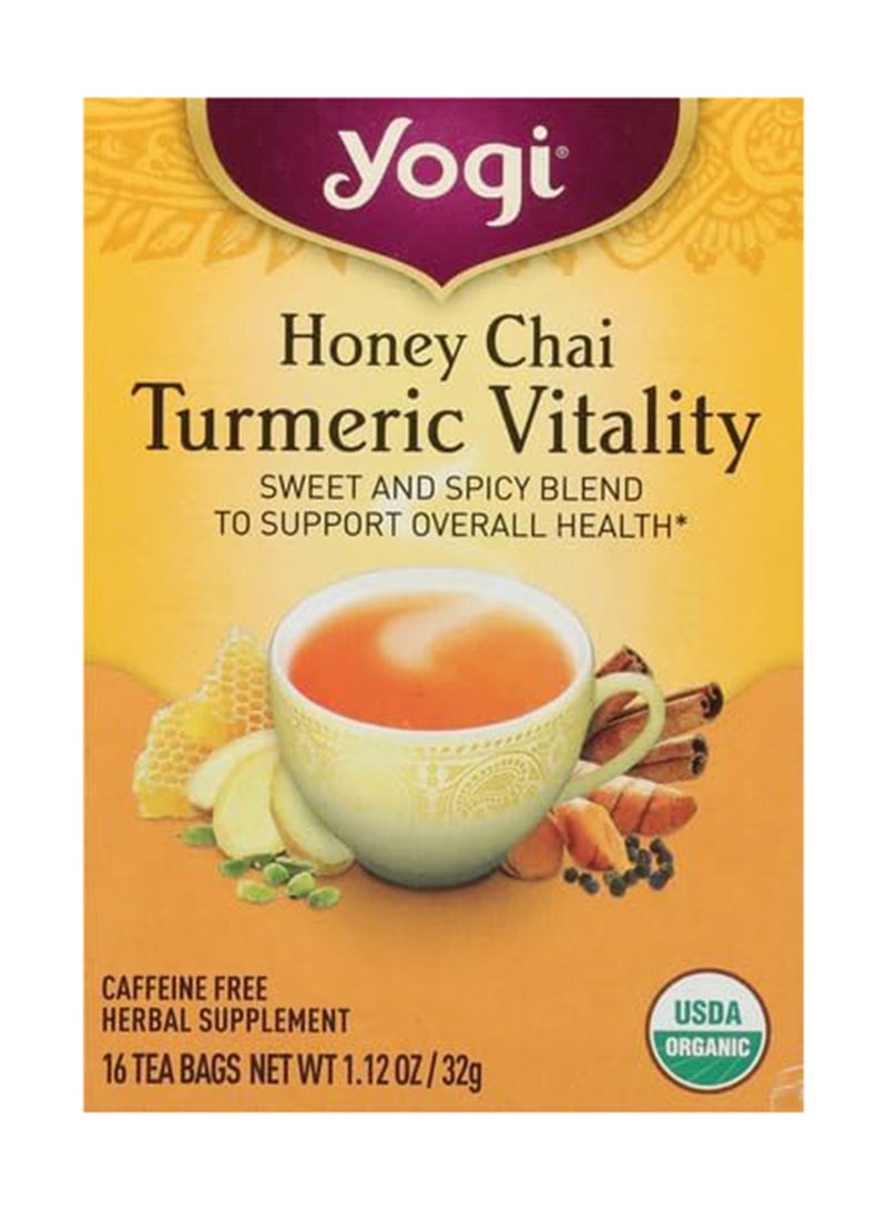 Yogi Tea - Honey Chai Turmeric Vitality Tea 16 Bags 32grams - Image 1