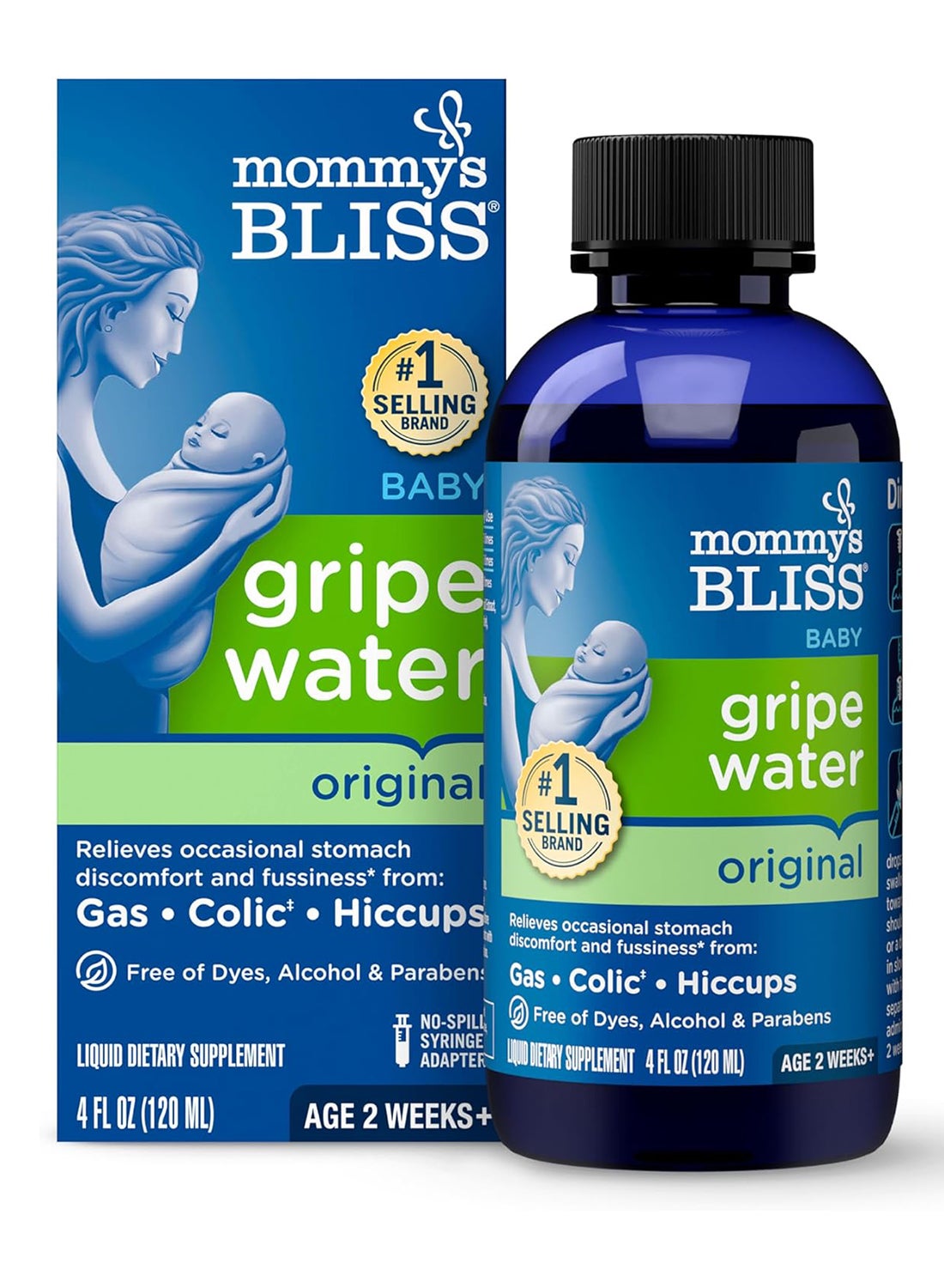 Mommy's Bliss Gripe Water Original, Weeks+, Fl Oz, Packaging