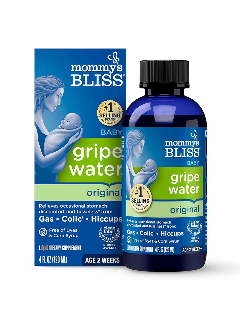 Mommy's Bliss, Original Gripe Water, Age 2 Weeks+, 4 fl oz (120 ml) - Image 1