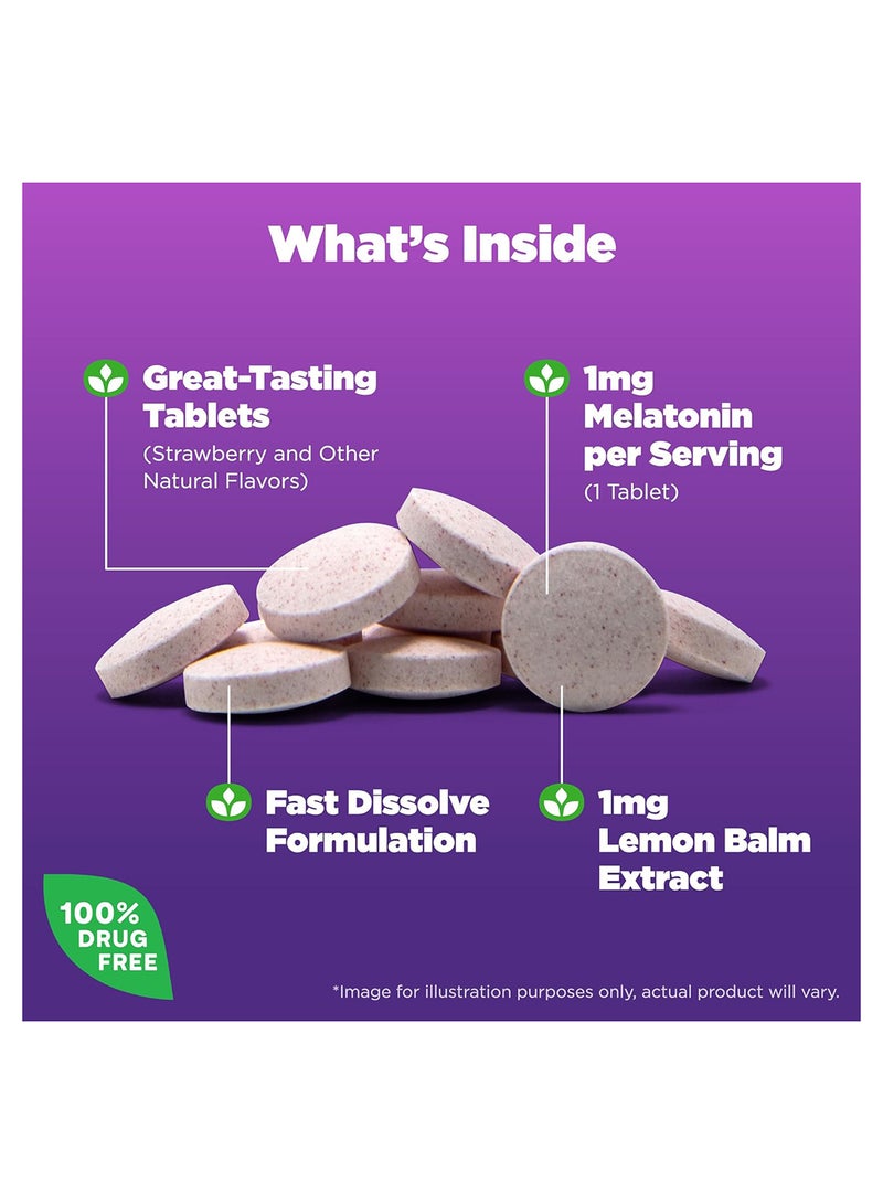 NATROL - Kids Melatonin 1mg, Fast Dissolve 40 Tablets, Packaging may vary - Image 1