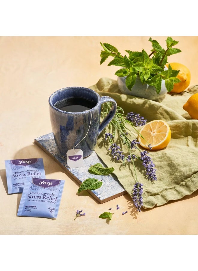 Yogi Tea - Honey Lavender Stress Relief, 16 Tea Bags Packaging May Vary - Image 1