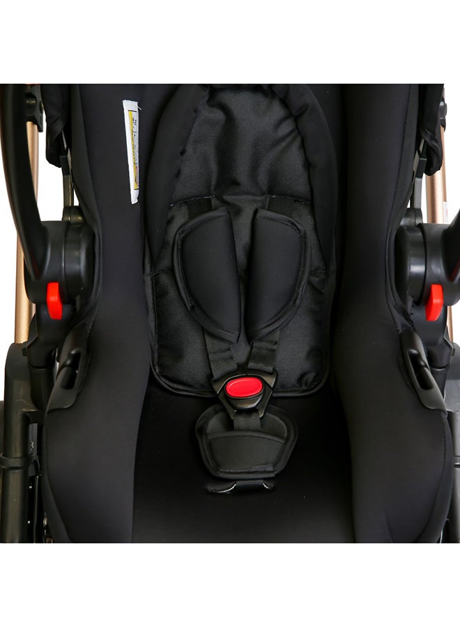 TEKNUM - 3 In1 Pram Stroller, Sleeping Bassinet And Extra Wide Seat With Wide Canopy For Baby Grey - Image 1