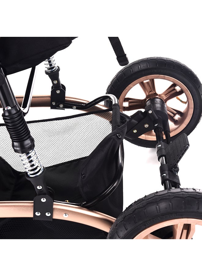 3 In1 Pram Stroller, Sleeping Bassinet And Extra Wide Seat With Wide Canopy For Baby Black - pnsku/N37396284A/45/_/1737965154/11174878-ca10-478b-9d4c-4cbfabb038e5