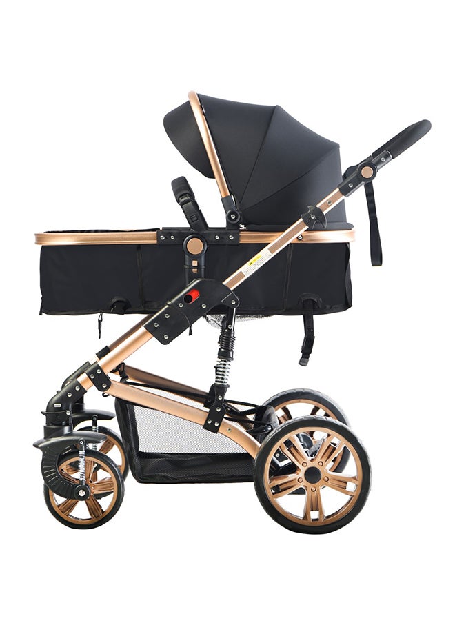 3 In1 Pram Stroller, Sleeping Bassinet And Extra Wide Seat With Wide Canopy For Baby Black - pnsku/N37396284A/45/_/1737965156/ba1623f3-af8c-4498-a73a-68475219f972