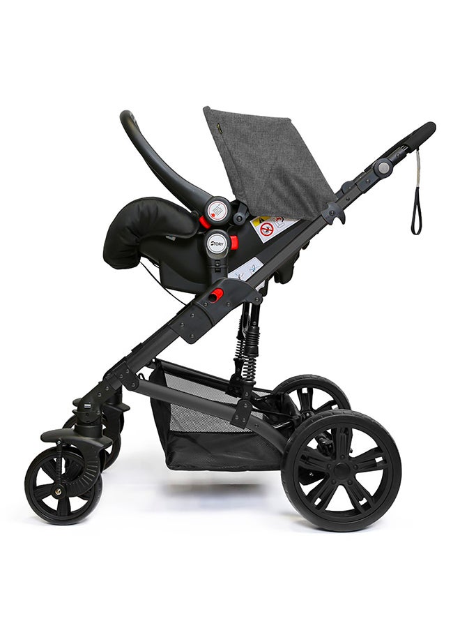 3 In1 Pram Stroller, Sleeping Bassinet And Extra Wide Seat With Wide Canopy For Baby Black - pnsku/N37396284A/45/_/1737965157/dfc8a07b-83bf-4afd-84da-992a8d1cc061
