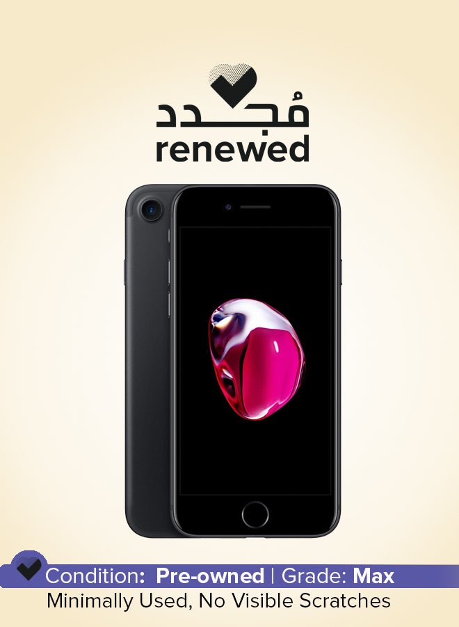 ابل  مُجدد - آيفون 7 سعة 128 جيجابايت مع تطبيق فيس تايم يدعم 4G LTE أسود - Image 1