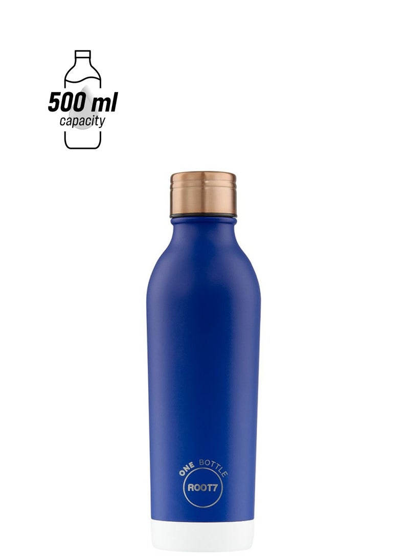 Root7 Copper Insulated Thermal Water Bottle Blueberry Split 
