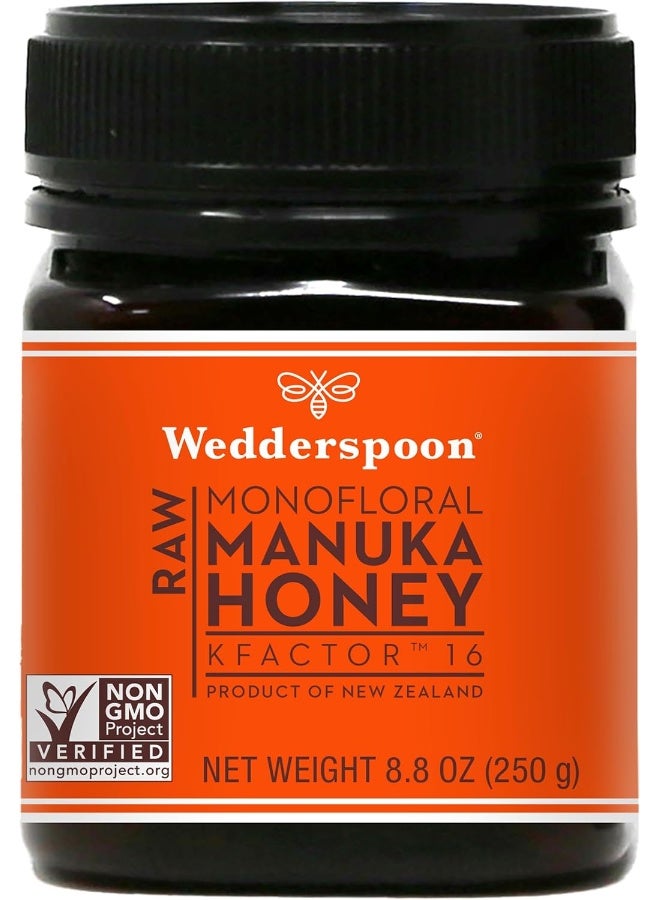 Wedderspoon Raw Monofloral Manuka Honey, KFactor 16, (8.8 oz)  - Image 1