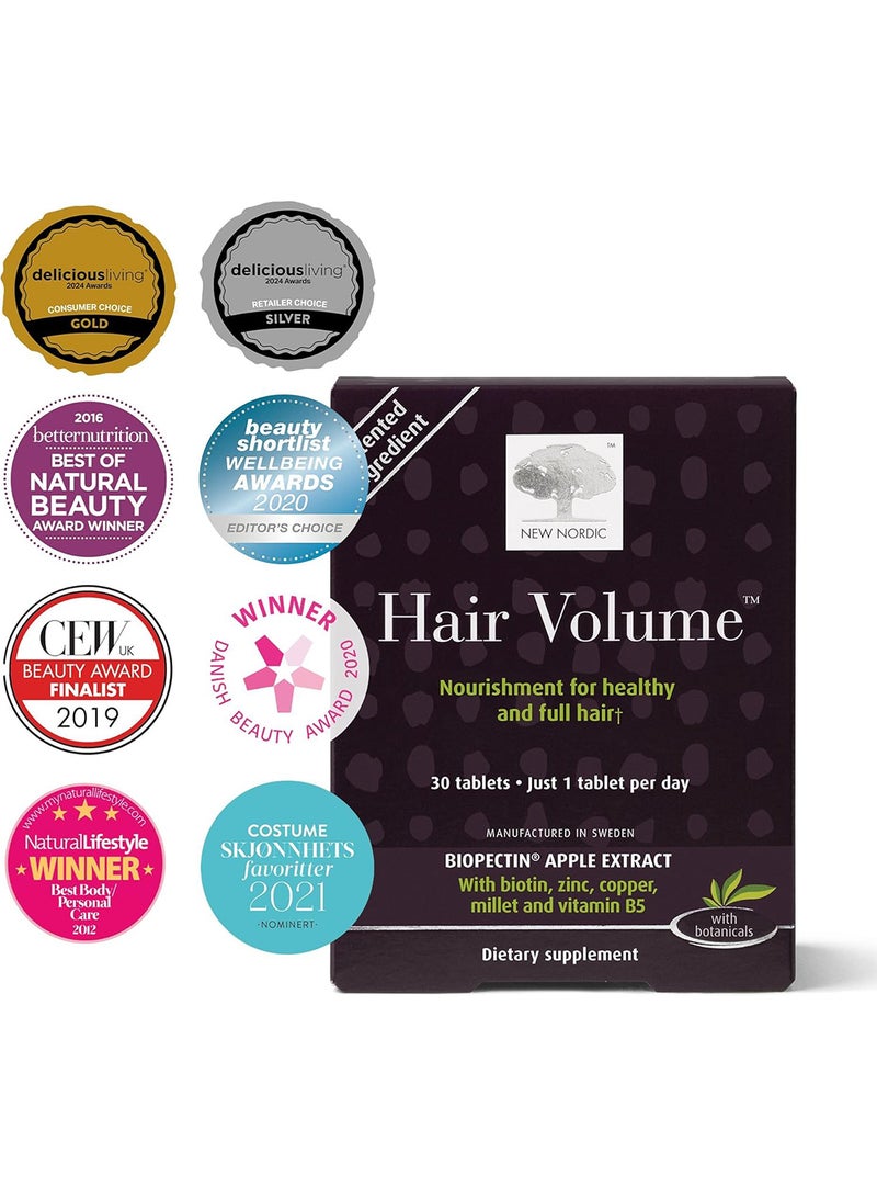 New Nordic Hair Volume Biopectin Apple Extract 30 Tablets  - Image 4