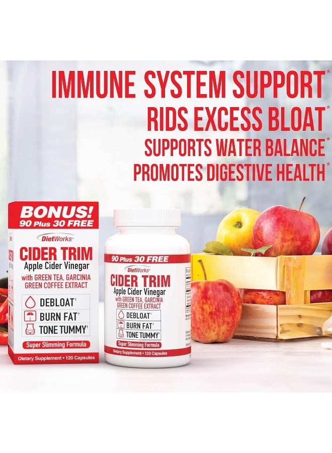 DietWorks - Apple Cider Vinegar, 120 Capsules - Image 1