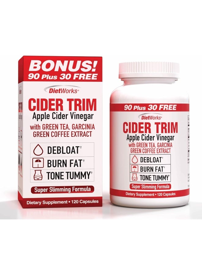 DietWorks - Apple Cider Vinegar, 120 Capsules - Image 1