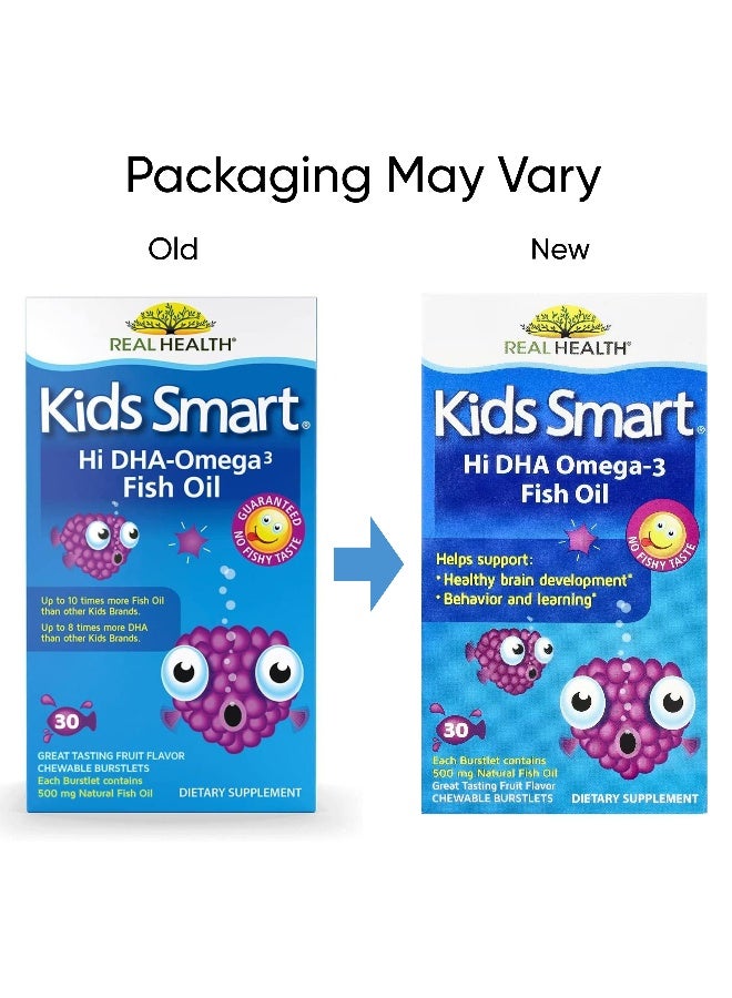 Real Health Kids Smart Hi Dhaomega 3 Fish Oil Fruit 30 Chewable Burstlets Packaging May Vary  - Image 2