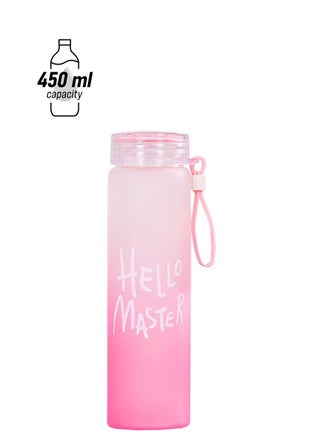 Hello Master Borosilicate Glass Water Bottle Pink 550ml - pnsku/N37450445A/45/_/1747911199/23092fa1-f777-4854-8d14-d544f568d414