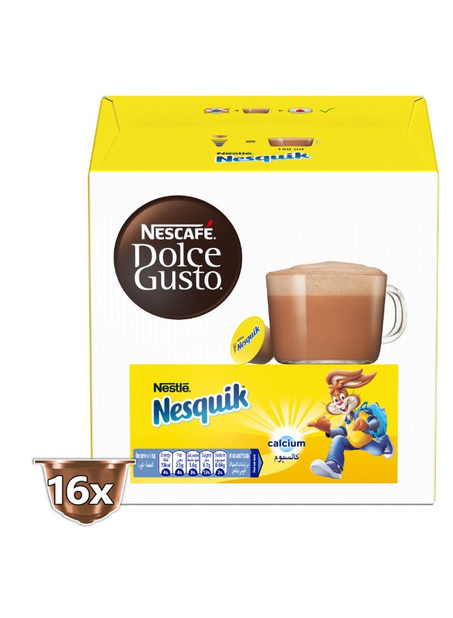 Dolce Gusto Nesquik Chocolate Coffee 16 Capsules 256grams - Image 3