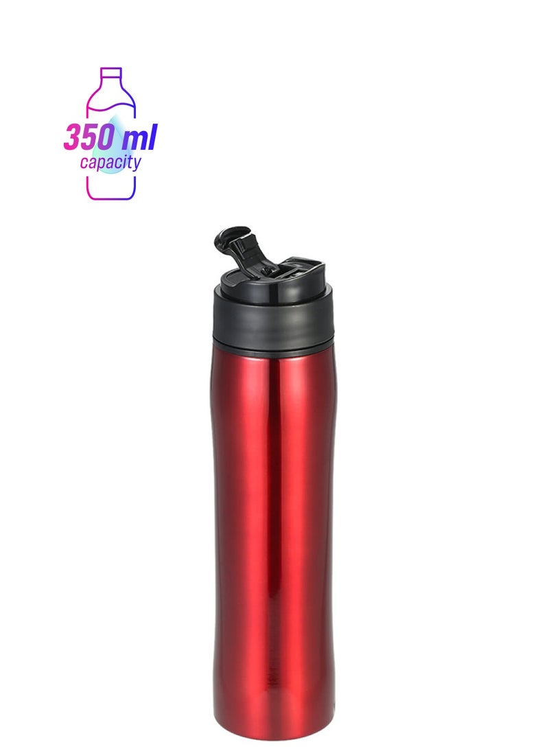 Portable French Press Water Bottle Red/Black  - Image 1