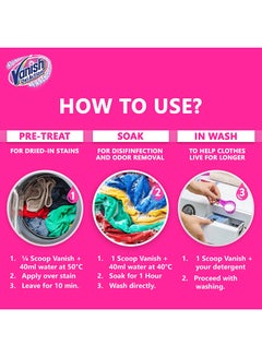 Vanish Stain Remover Oxi Action Powder Colour White 500grams  - Image 5
