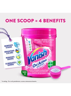 Vanish Stain Remover Oxi Action Powder Colour White 500grams  - Image 3