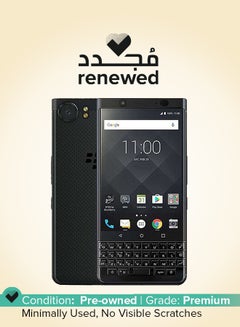 بلاك بيري مُجدد - هاتف كي ون إصدار خاص بذاكرة رام بسعة 4 جيجابايت وذاكرة داخلية بسعة 64 جيجابايت ويدعم تقنية 4G LTE، لون أسود  - Image 1
