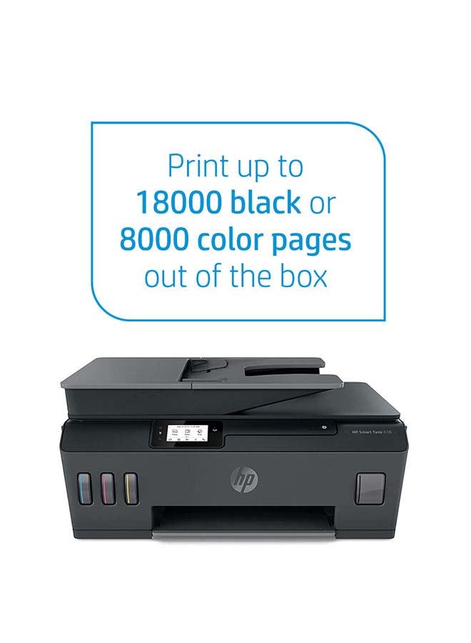 HP Smart Tank 615 Wireless All-in-One, Print, Copy, Scan, Fax, Automated Document Feeder, Print Up To 18000 Black Or 8000 Color Pages, Wireless,  Black | Y0F71A Black - Image 2