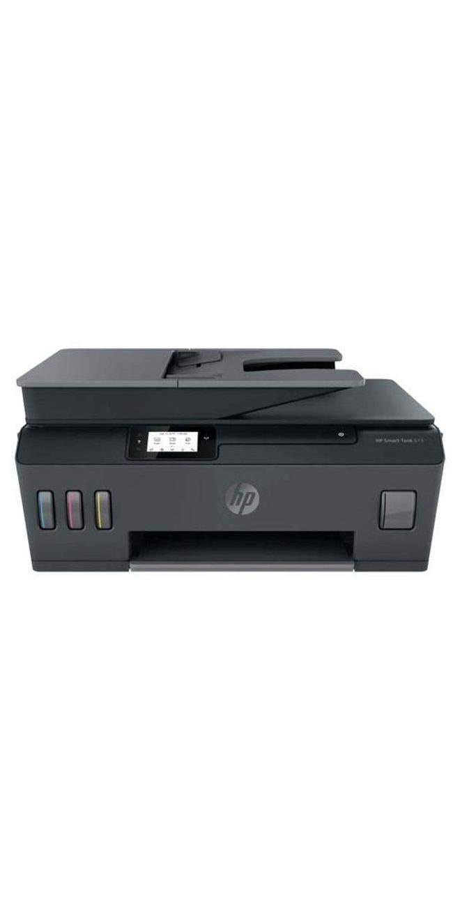 HP طابعة الكل في واحد سمارت تانك 615 لاسلكية، للطباعة، والنسخ، والمسح الضوئي، والفاكس، بتغذية تلقائية للمستندات، وتطبع ما يصل إلى 18000 صفحة باللون الأسود/ 8000 صفحة ملونة أسود - Image 1