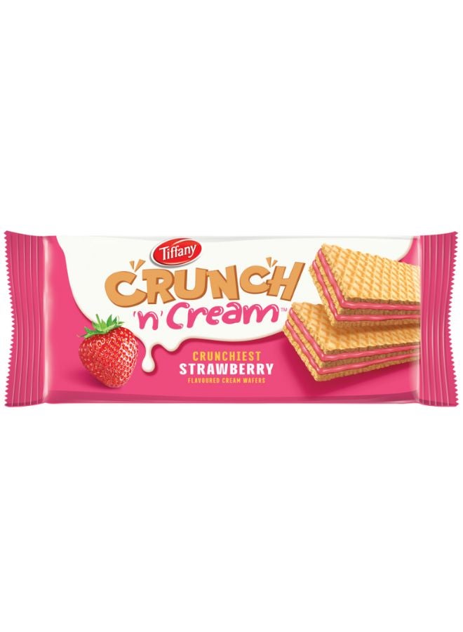 Tiffany Crunch N Cream Strawberry Cream Wafers 65grams - Image 1