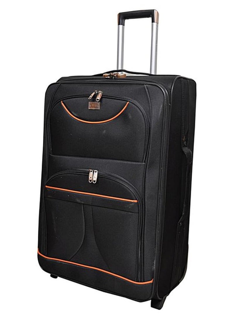 NEW TRAVEL 4-Wheel Soft Large Check-In Luggage Trolley Black - Image 1