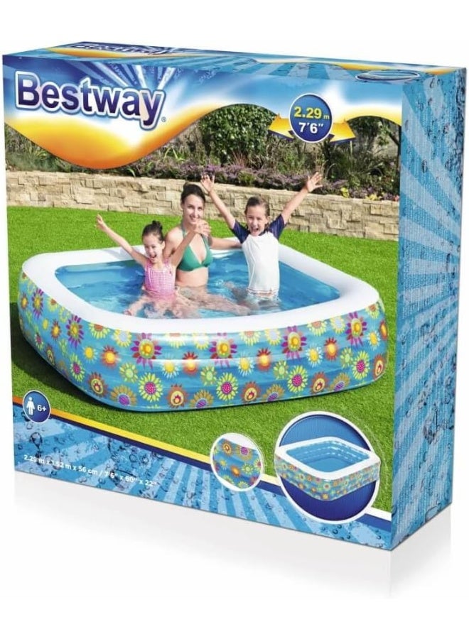 Happy Flora 2.29 m Inflatable Family Pool 229x152x56cm