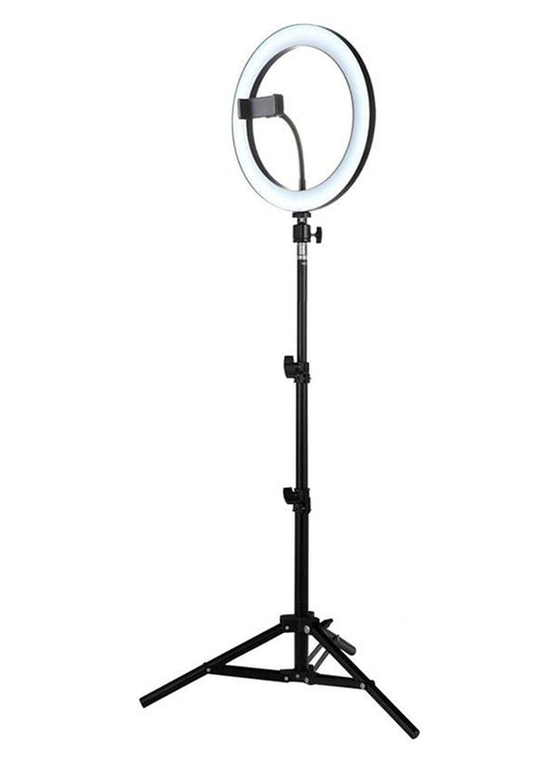 حلقة إضاءة بمنفذ USB مع حامل ثلاثي أسود - Image 1