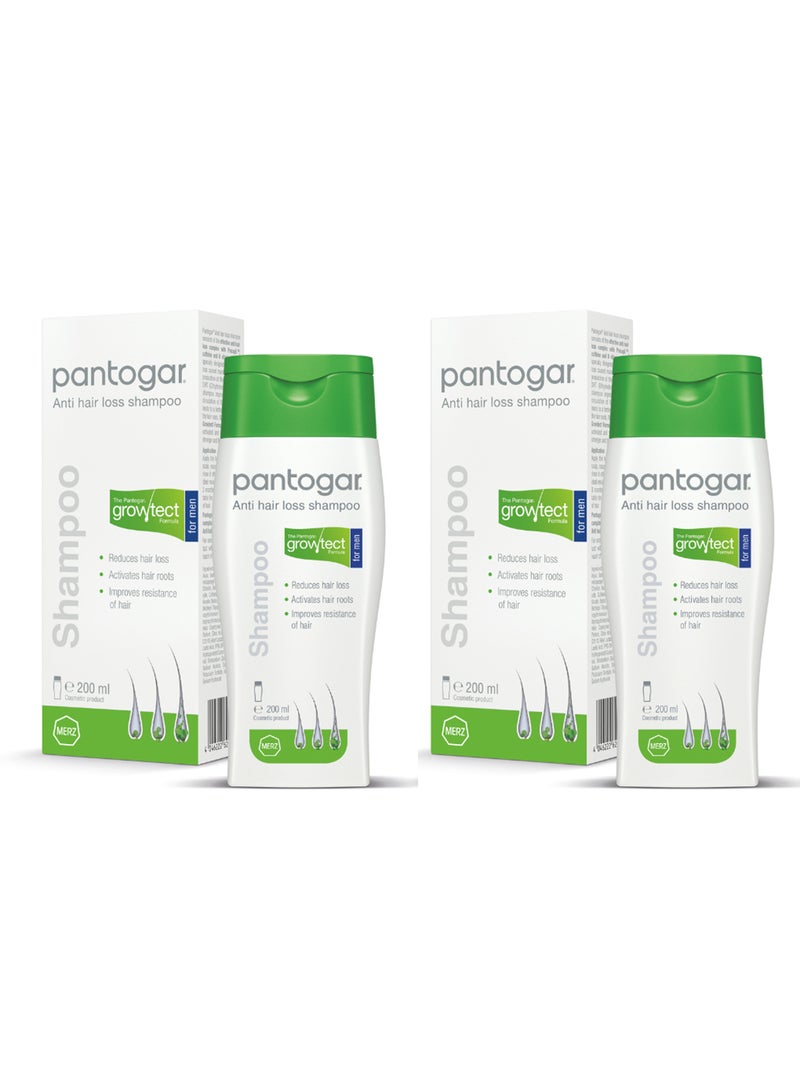 pantogar 2-Pack Anti-Hair Loss Shampoo for Men 200ml - Image 1