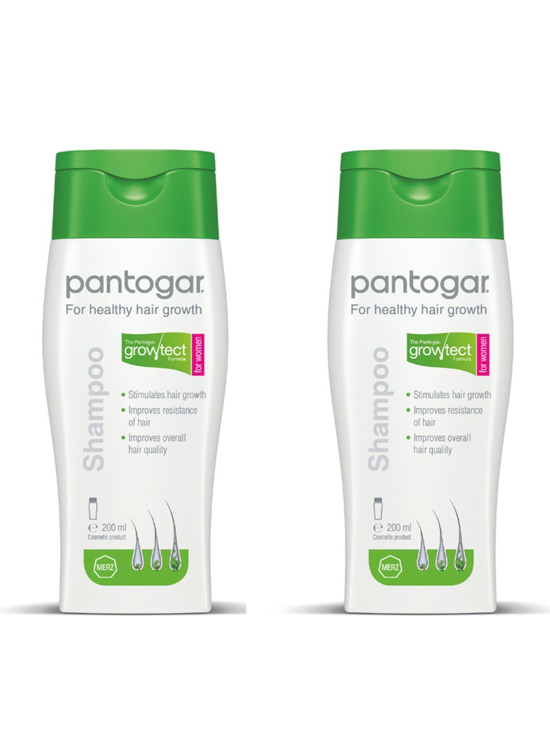 pantogar 2 Pack Anti-Hair Loss Shampoo for Women 200ml  - Image 2