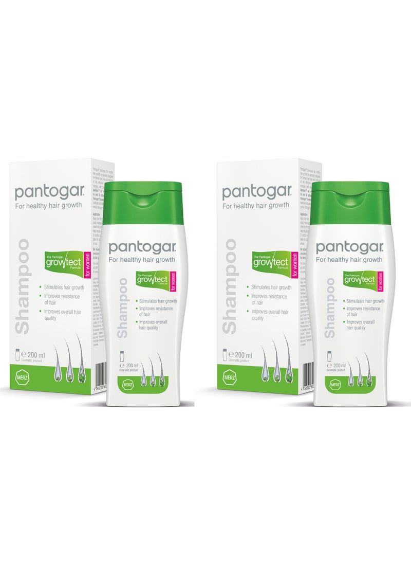 pantogar 2 Pack Anti-Hair Loss Shampoo for Women 200ml  - Image 1