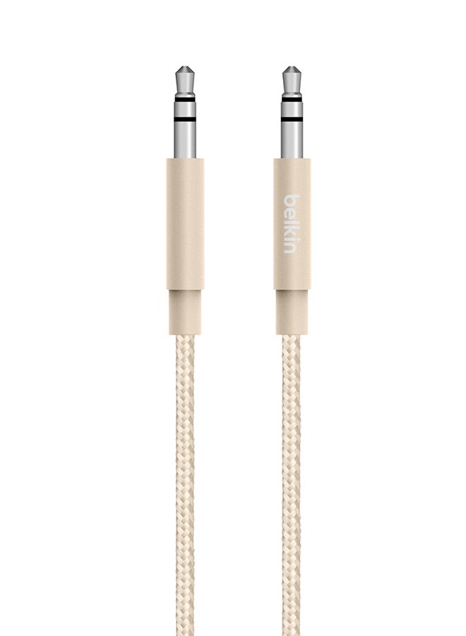 belkin Mixit 3.5mm Braided Aux Cable Male To Male Lead Auxiliary Jack For iPhone Samsung Car Home Stereos Headphones Speaker   Grey Grey  - Image 1
