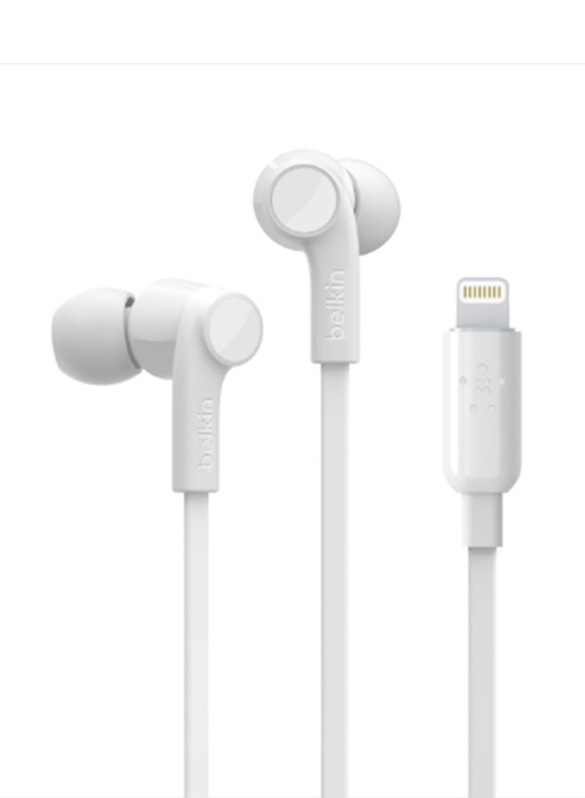belkin - Belkin Soundform Headphones With Lightning Connector, Mfi Certified In-Ear Earphones Headset With Microphone, Earbuds With Water & Sweat Resistant For Iphone 13, Iphone 12 And More - White White - Image 1