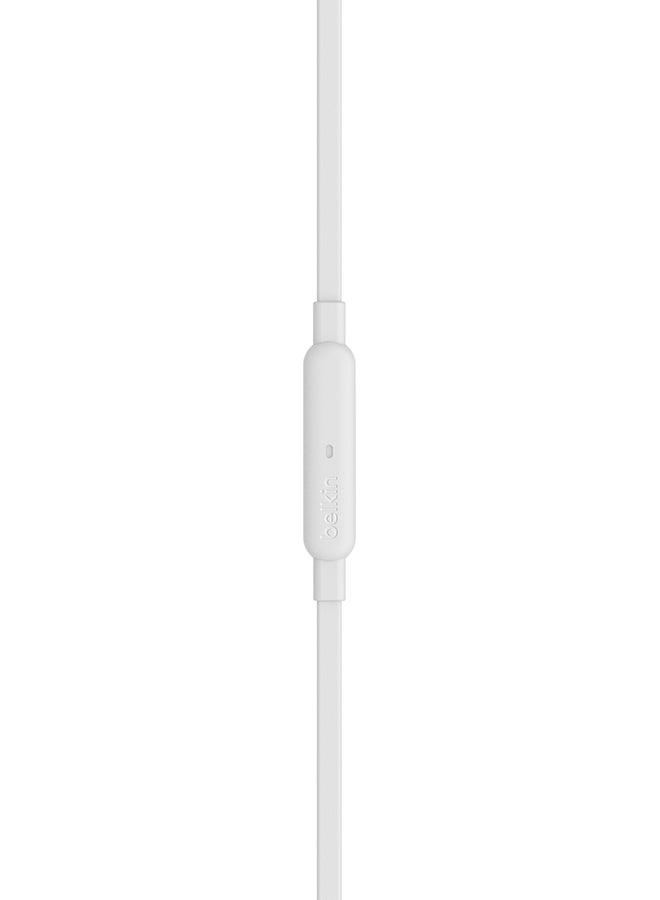 belkin - Belkin Soundform Headphones With Lightning Connector, Mfi Certified In-Ear Earphones Headset With Microphone, Earbuds With Water & Sweat Resistant For Iphone 13, Iphone 12 And More - White White - Image 1