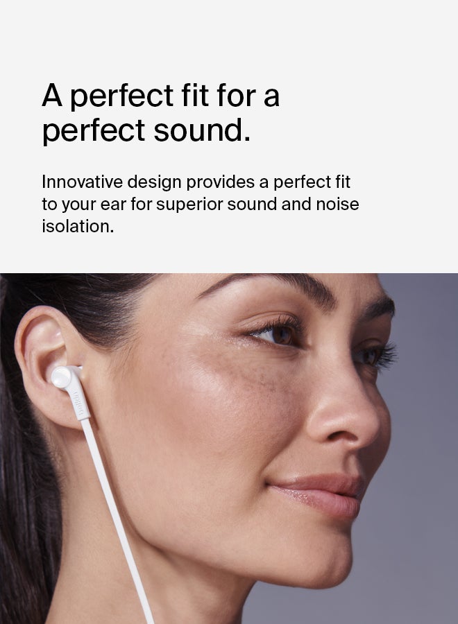 Belkin Soundform Headphones With Lightning Connector, Mfi Certified In-Ear Earphones Headset With Microphone, Earbuds With Water & Sweat Resistant For Iphone 13, Iphone 12 And More - White White - pnsku/N37634559A/45/_/1694514658/e02c2e2a-56b2-4efd-9b6b-14be4907448f